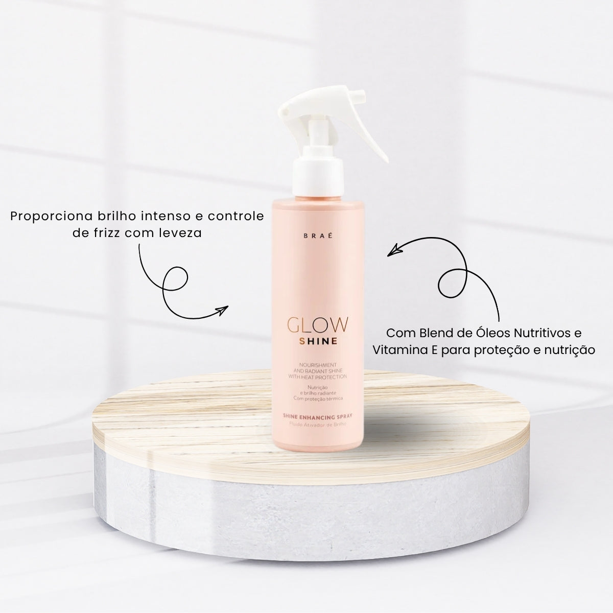 Kit Braé Glow Shine Nutrição e Brilho 3 Fluído 200 ml