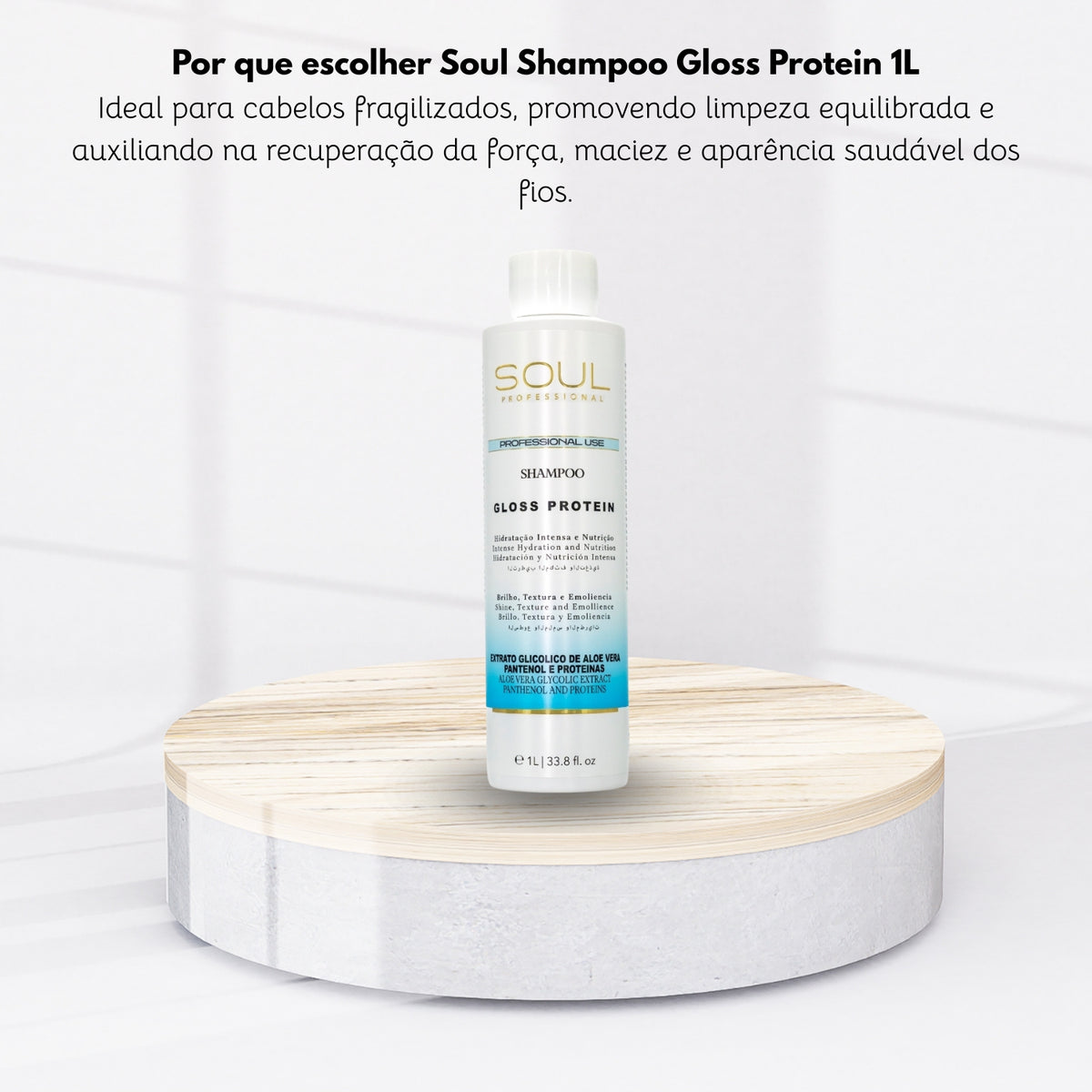 Shampoo Soul Professional Gloss Protein Brilho 1000 ml