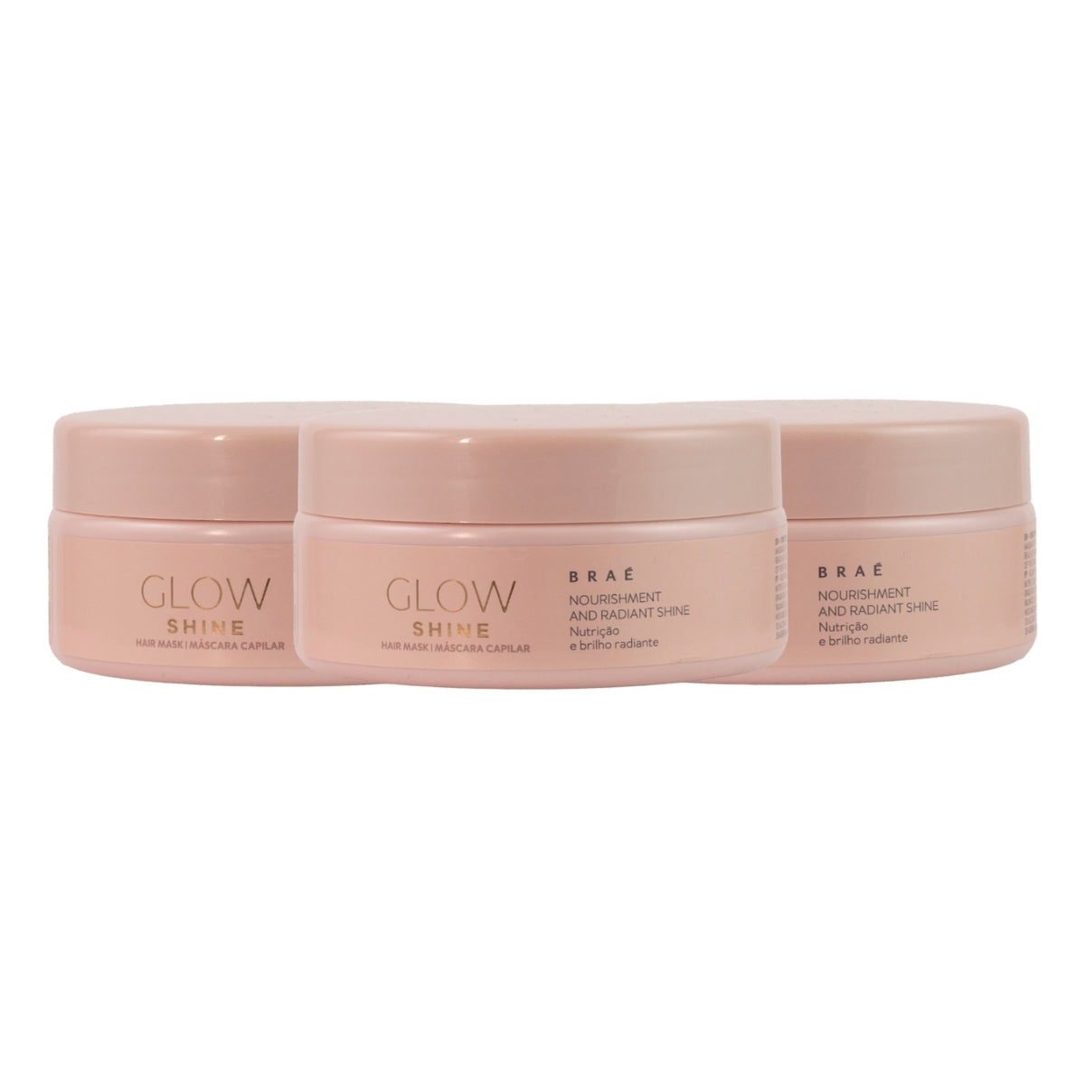 Kit Braé Glow Shine Nutrição e Brilho 3 Máscara 200 g