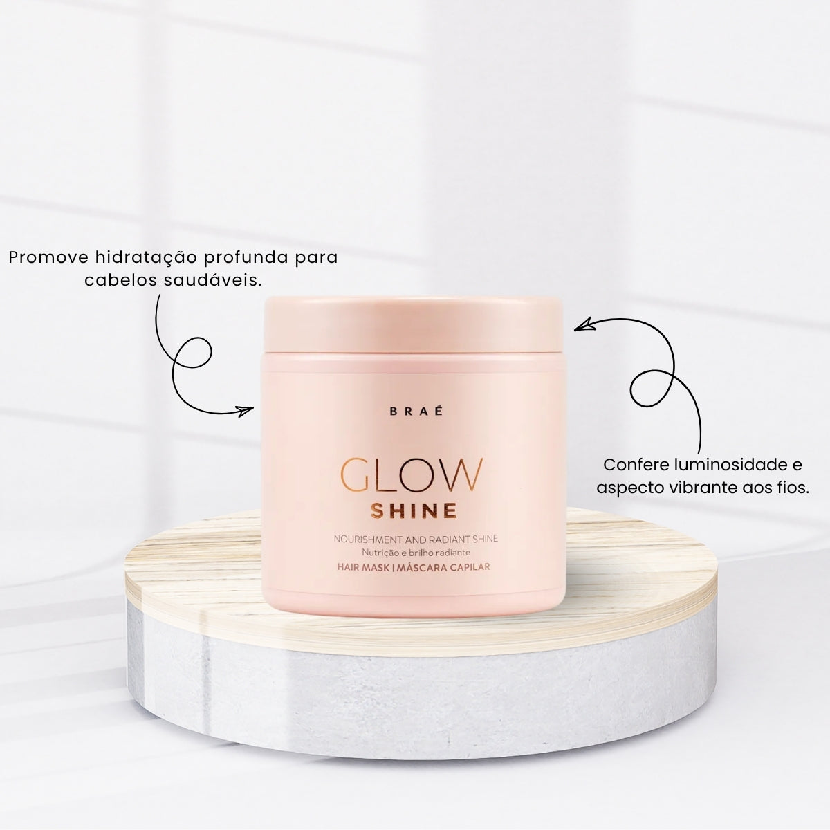 Kit Braé Glow Shine Nutrição e Brilho 2 Máscara 500 g
