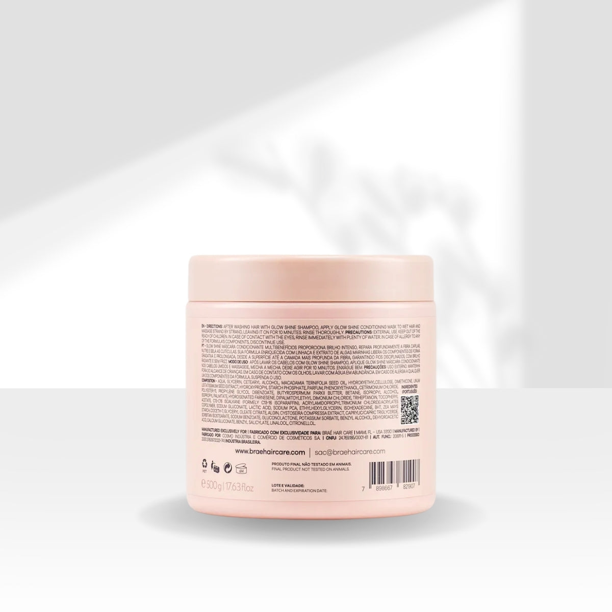 Kit Braé Glow Shine Nutrição e Brilho 2 Máscara 500 g