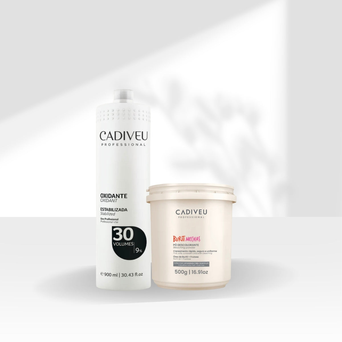 Kit Cadiveu Buriti Mechas Pó Descolorante 500 g + OX 30 Volume 900 ml