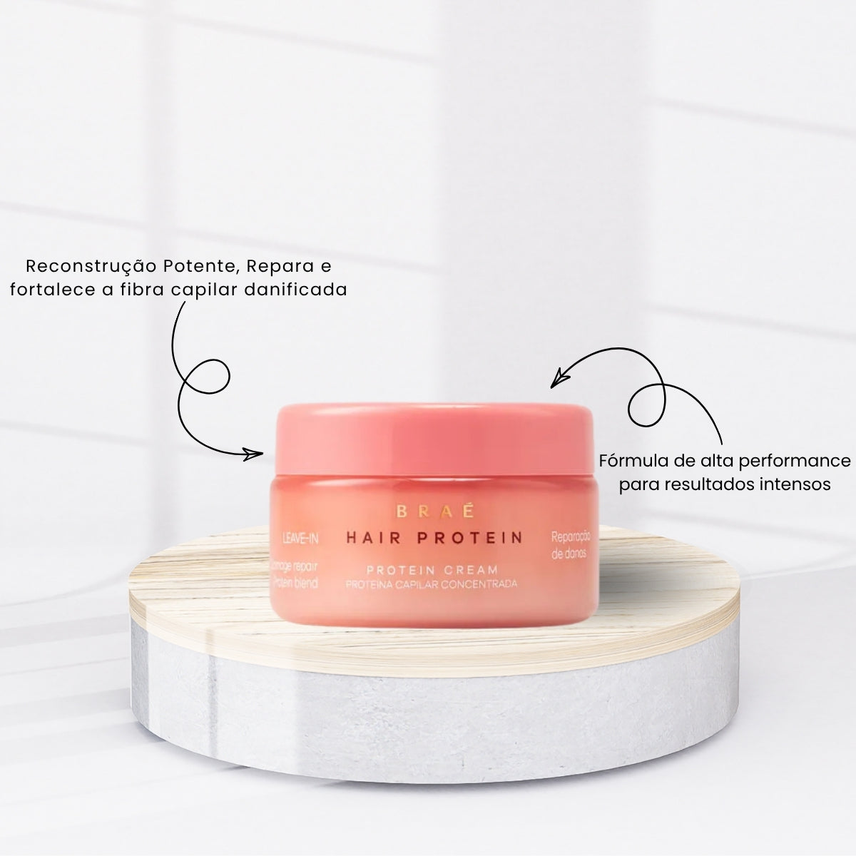 Kit Braé Hair Protein Cream 3 Leave-in 80 g