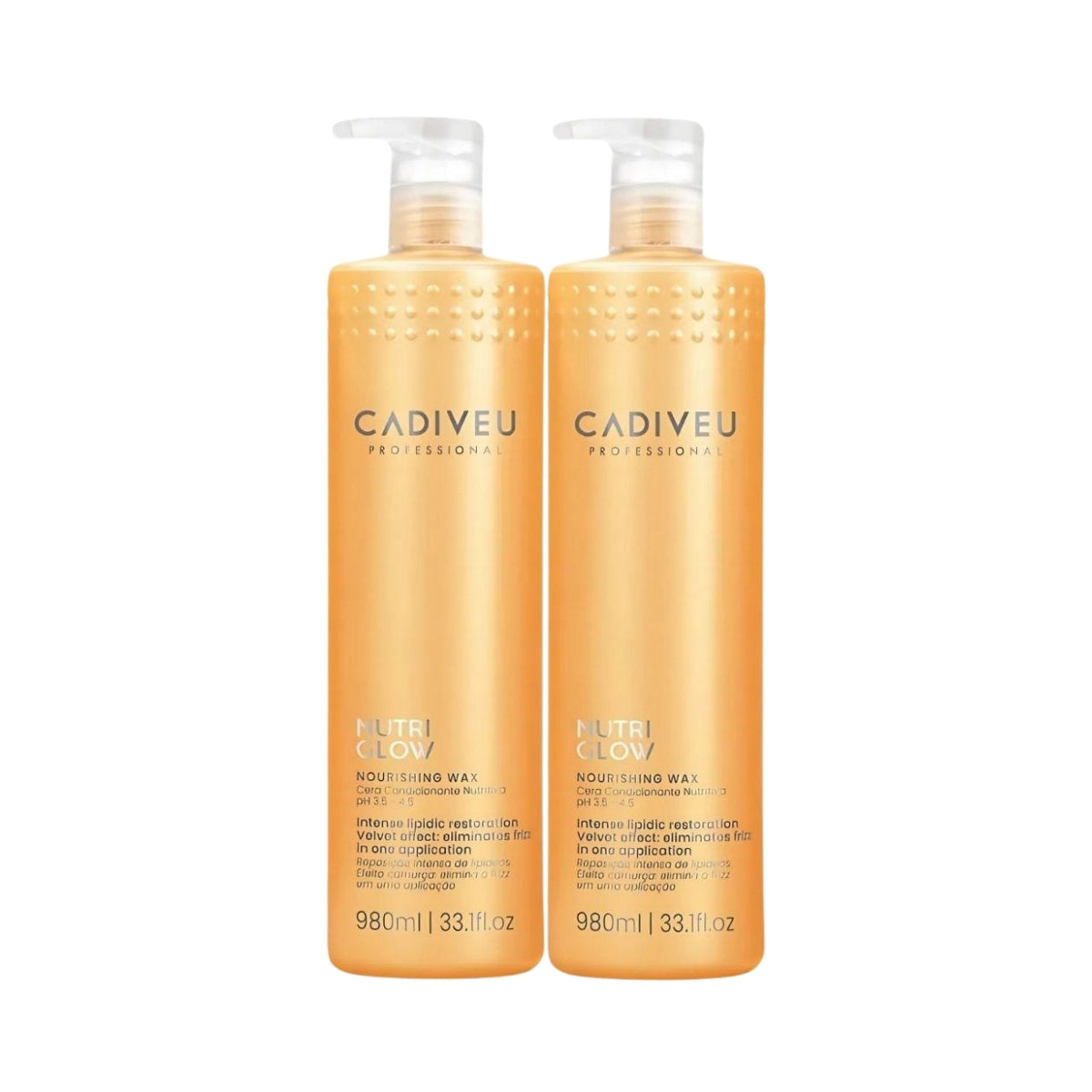 Kit Cadiveu Nutri Glow Nourishing Wax 2 Condicionante 980 ml