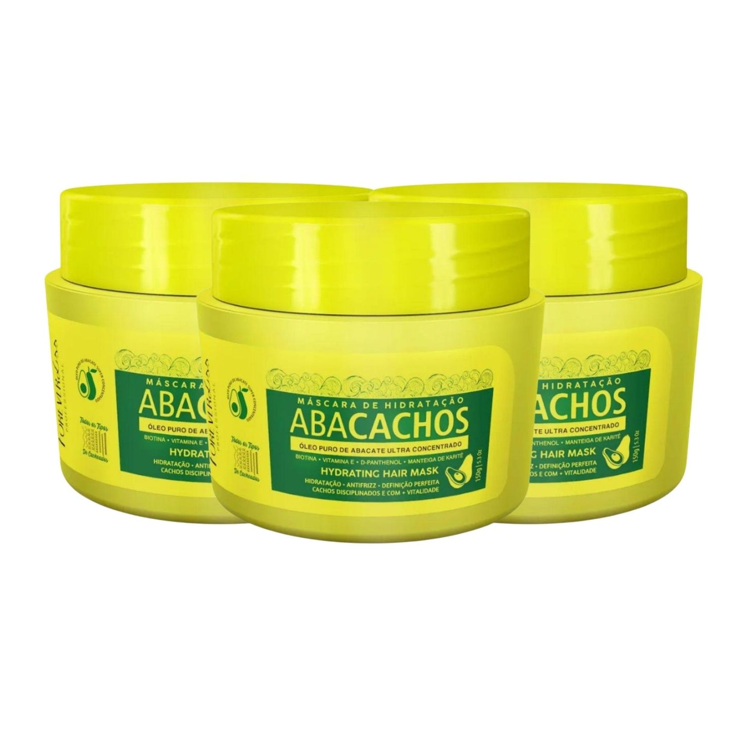 Kit Forever Liss Hidratação Abacachos 3 Máscara para Cabelo Cacheado 150 g