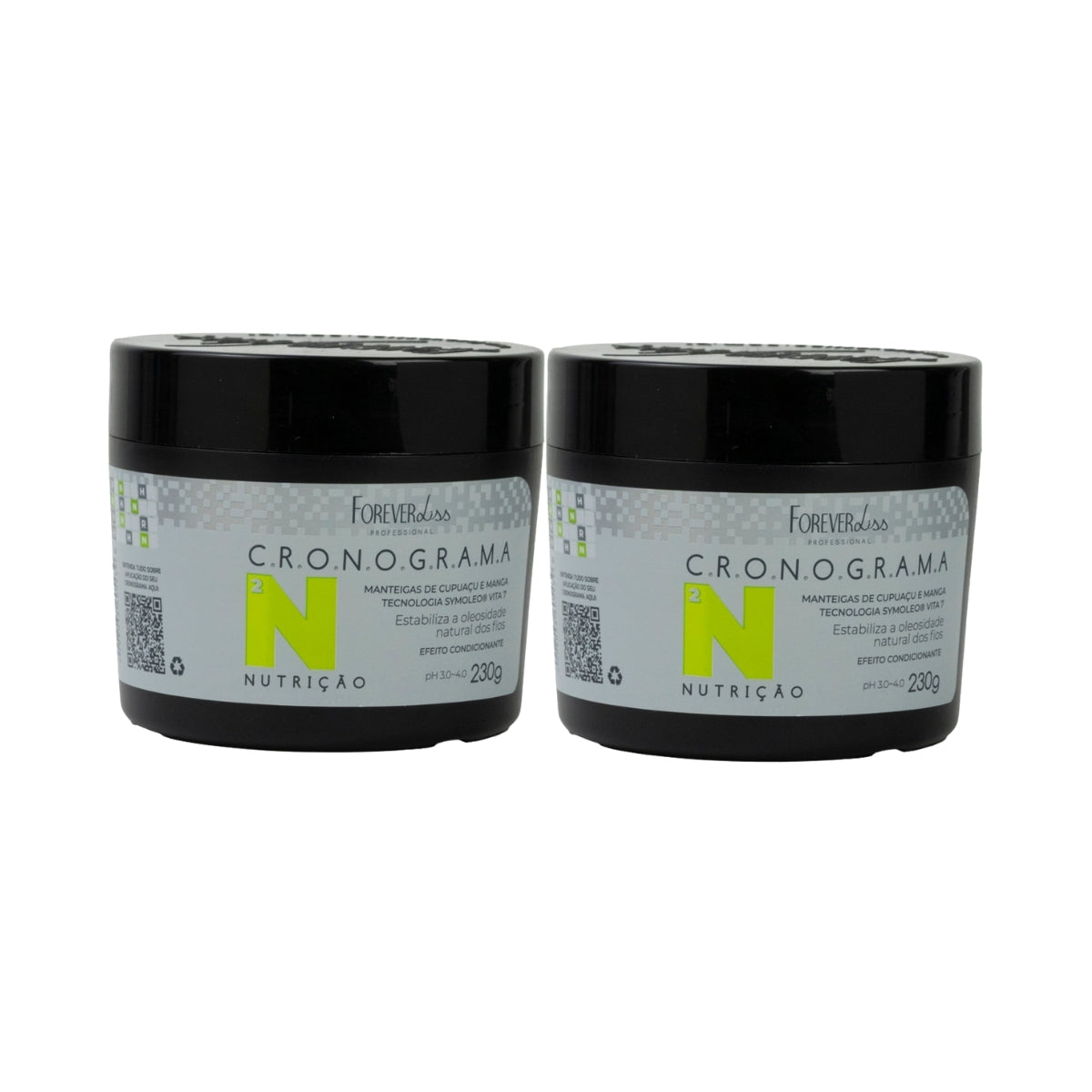 Kit Forever Liss Cronograma Nutricao 2 Máscara 230 g