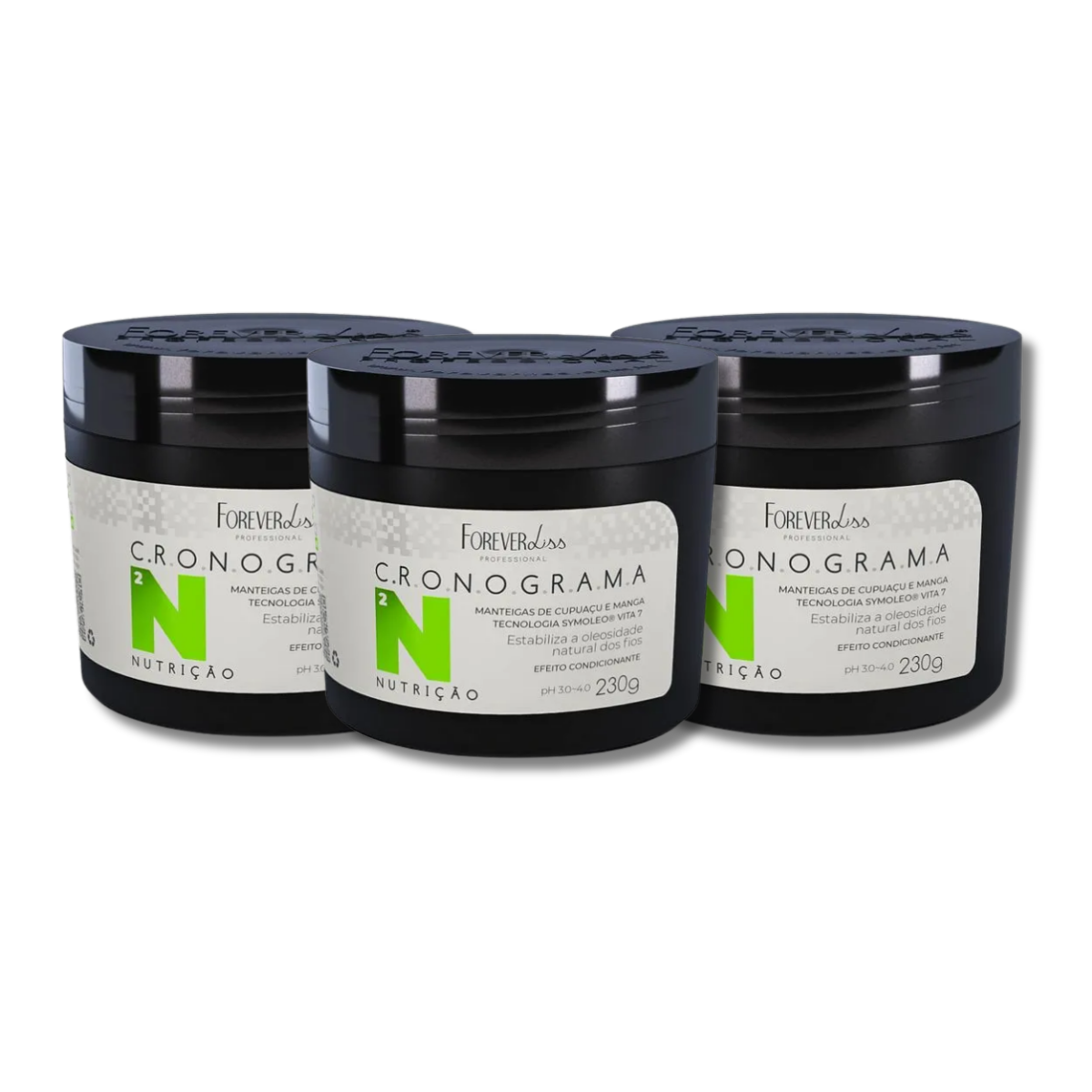 Kit Forever Liss Cronograma Nutricao 3 Máscara 230 g