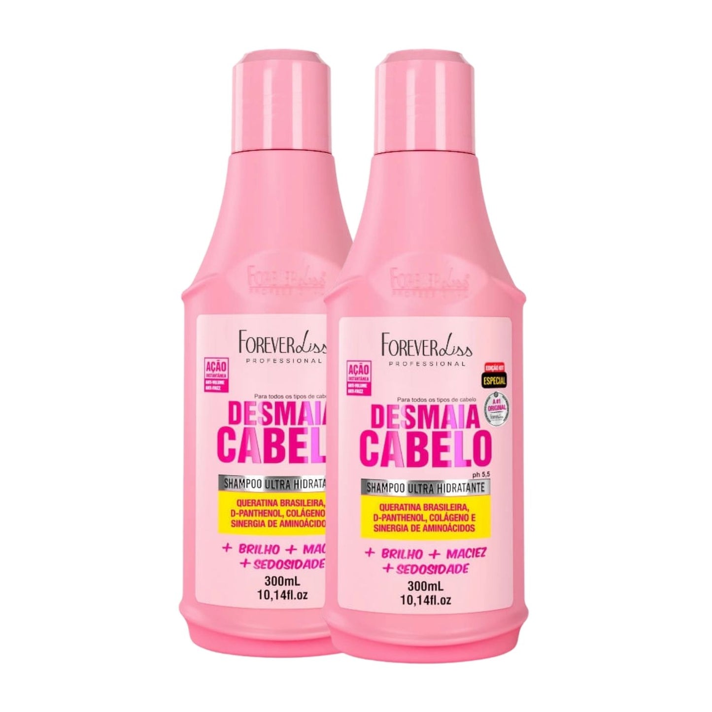Kit Forever Liss Desmaia Cabelo 2 Shampoo 300 ml