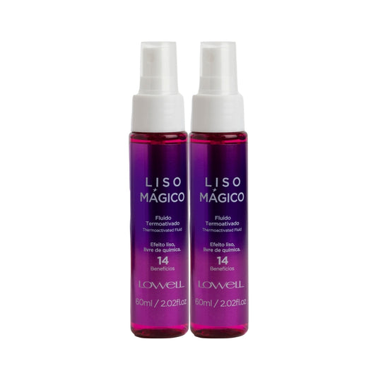 Kit Lowell Liso Magico 2 Efeito Fluido Termoativado 60 ml