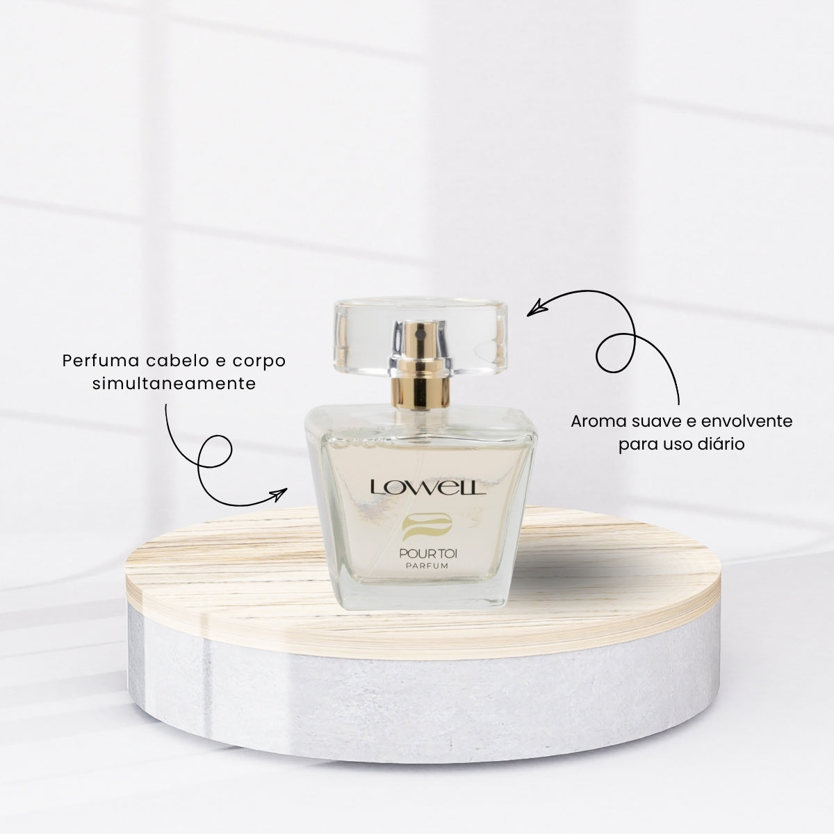 Kit Lowell Pour Toi 2 Perfume de Cabelo 75 ml