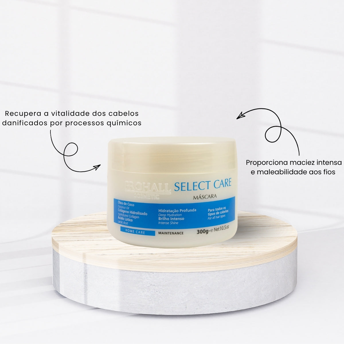 Kit Prohall Cosmetic Select Care Hidratação 2 Máscara 300 g