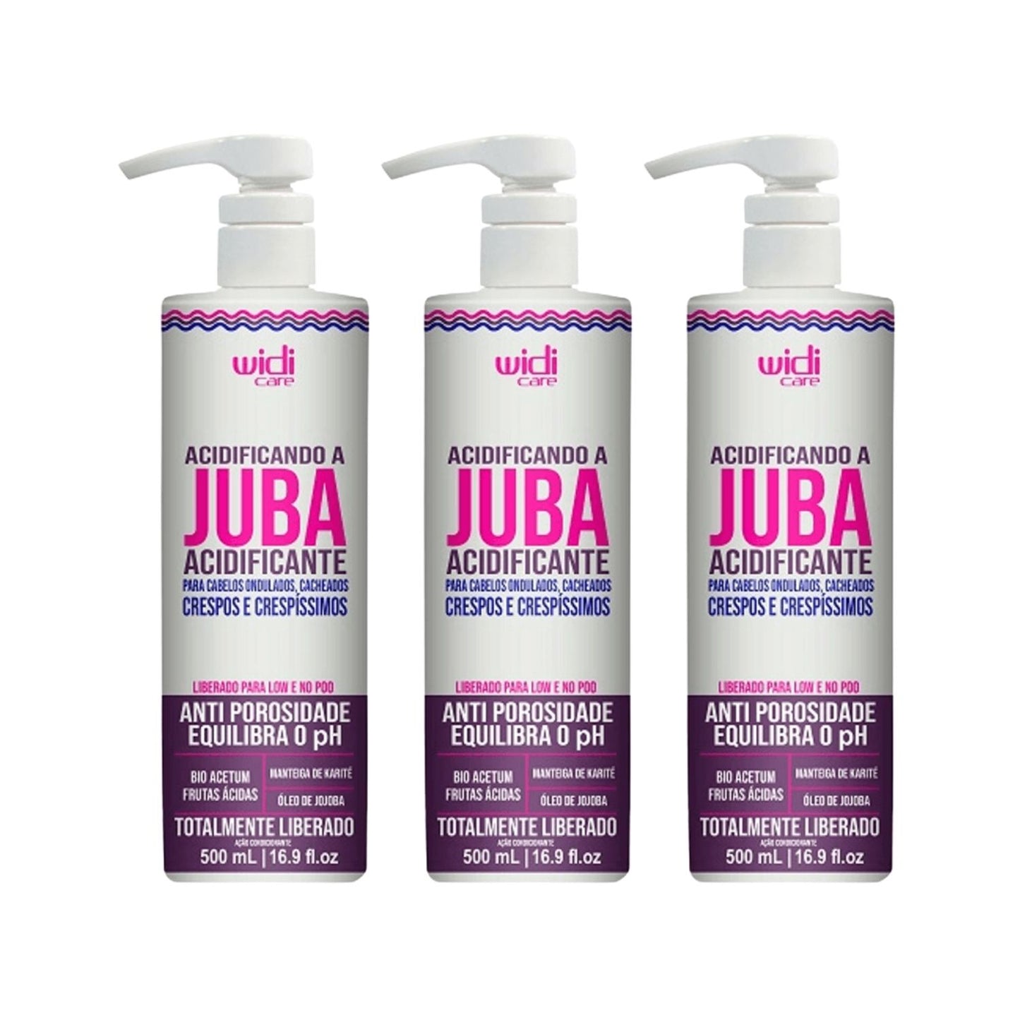 Kit Widi Care Acidificando A Juba 3 Acidificante 500 ml