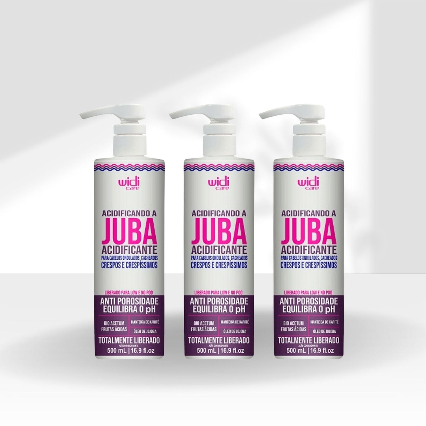 Kit Widi Care Acidificando A Juba 3 Acidificante 500 ml