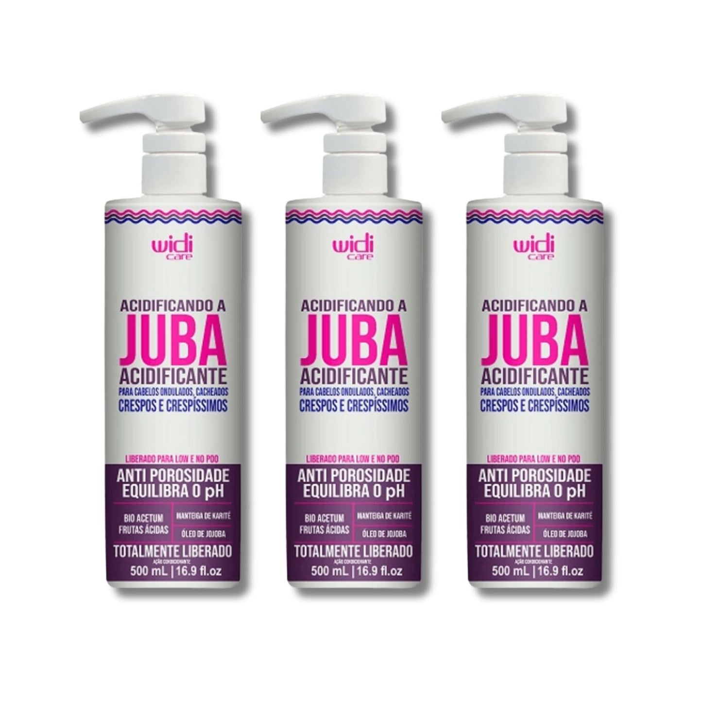 Kit Widi Care Acidificando A Juba 3 Acidificante 500 ml