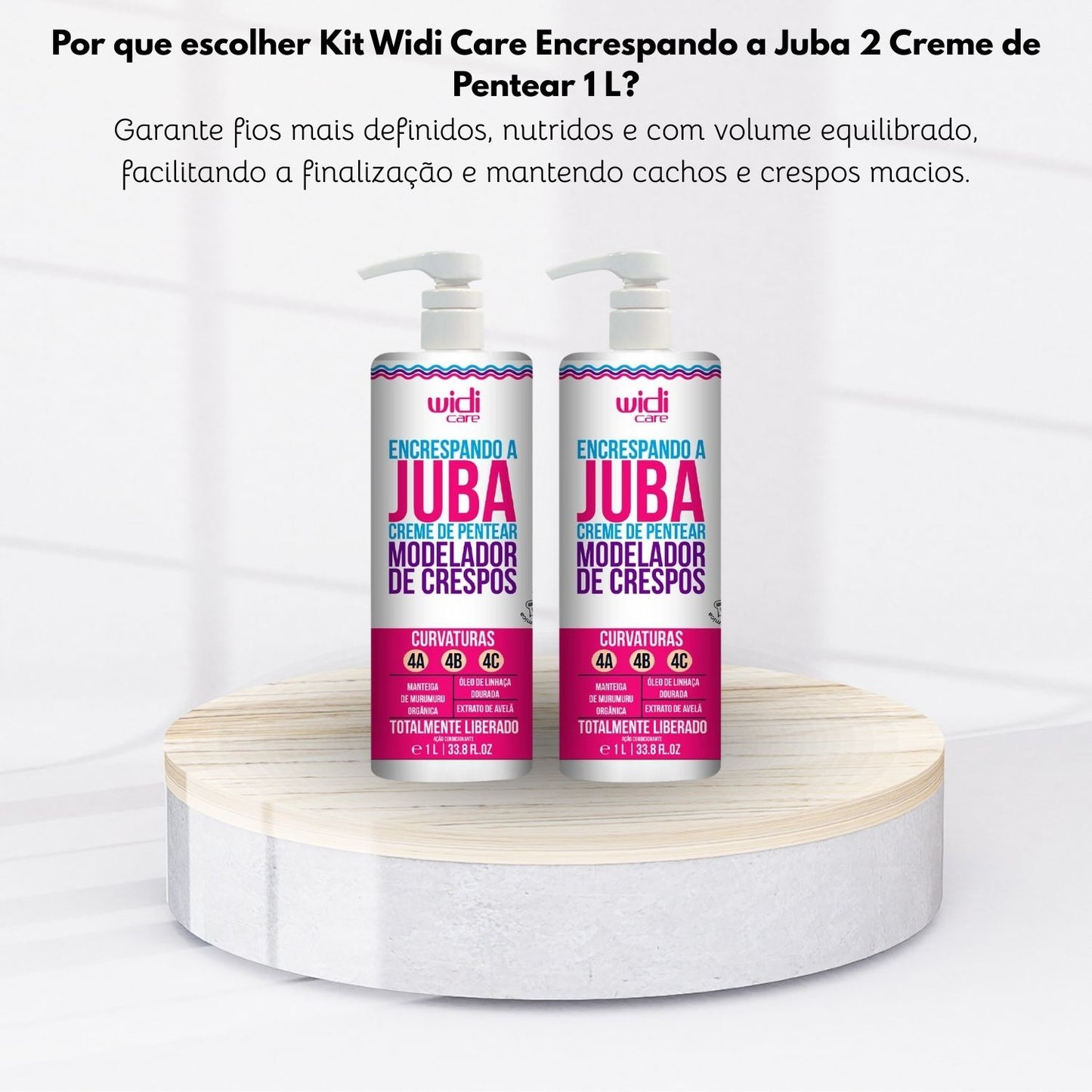 Kit Widi Care Encrespando a Juba 2 Creme de Pentear 1 Litro