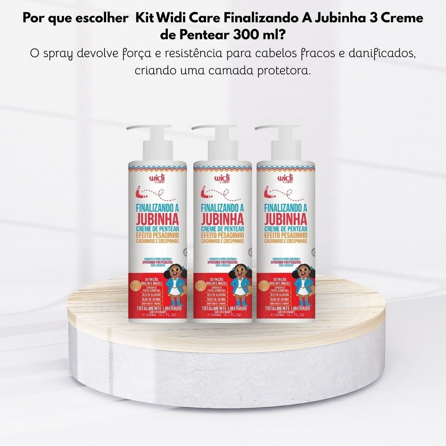 Kit Widi Care Finalizando A Jubinha 3 Creme de Pentear 300 ml