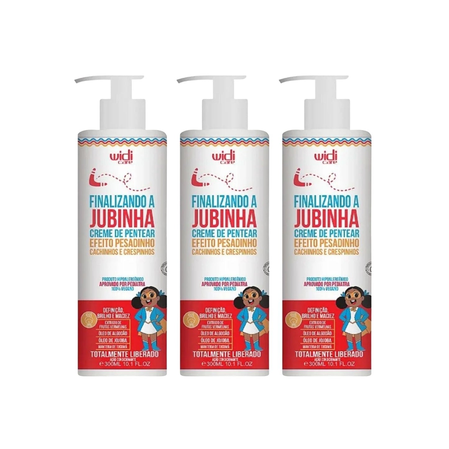 Kit Widi Care Finalizando A Jubinha Leve 3 Creme de Pentear 300 ml