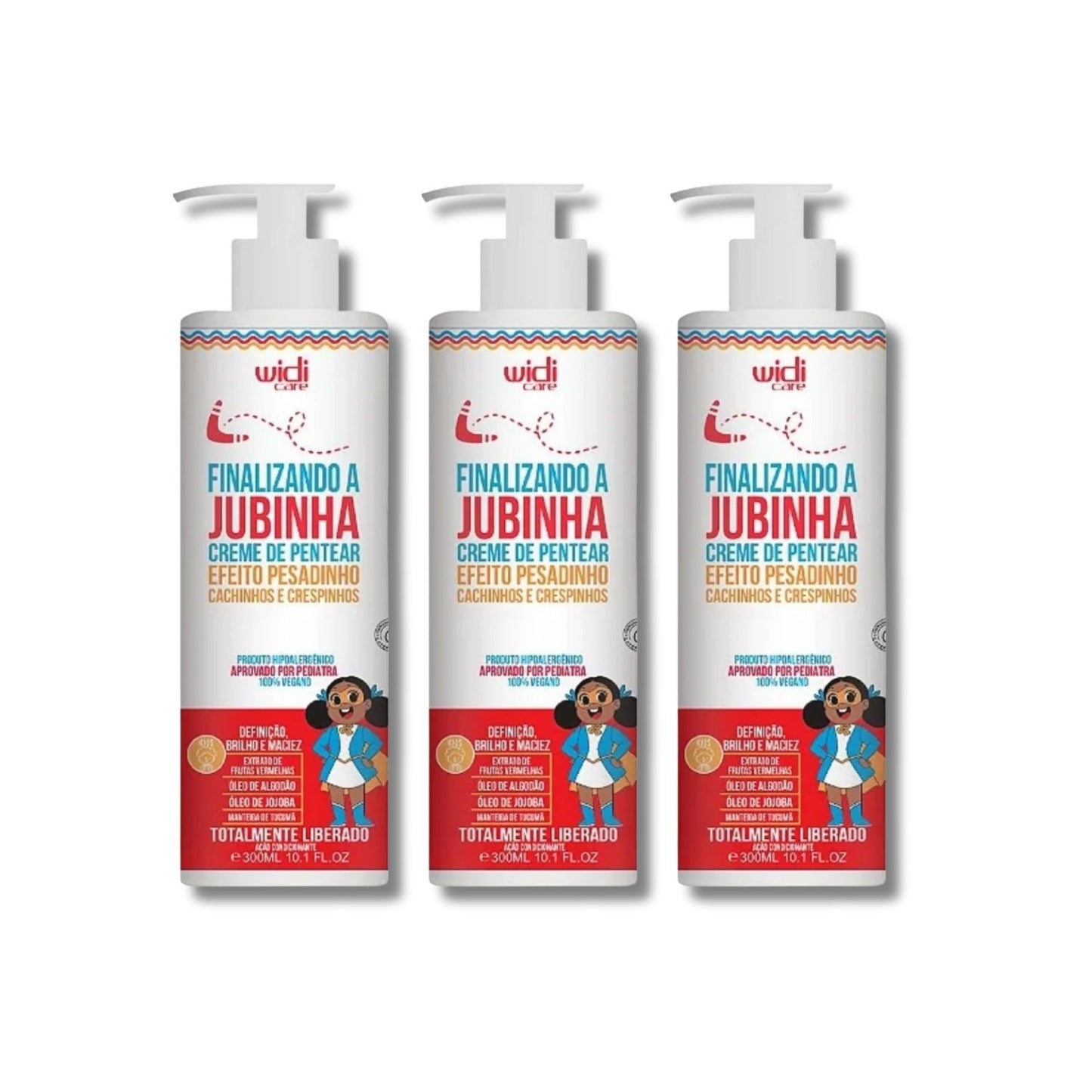 Kit Widi Care Finalizando A Jubinha Leve 3 Creme de Pentear 300 ml