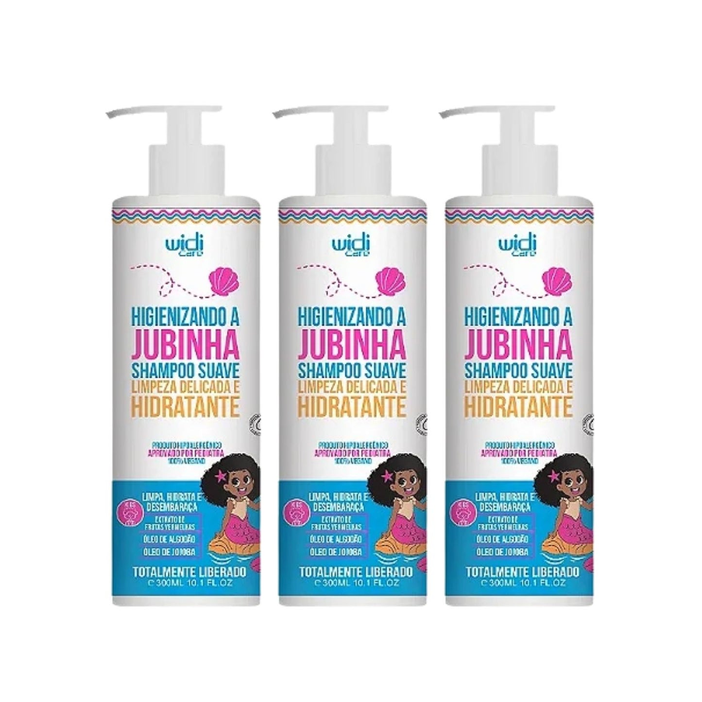 Kit Widi Care Higienizando A Jubinha 3 Shampoo Suave 300 ml