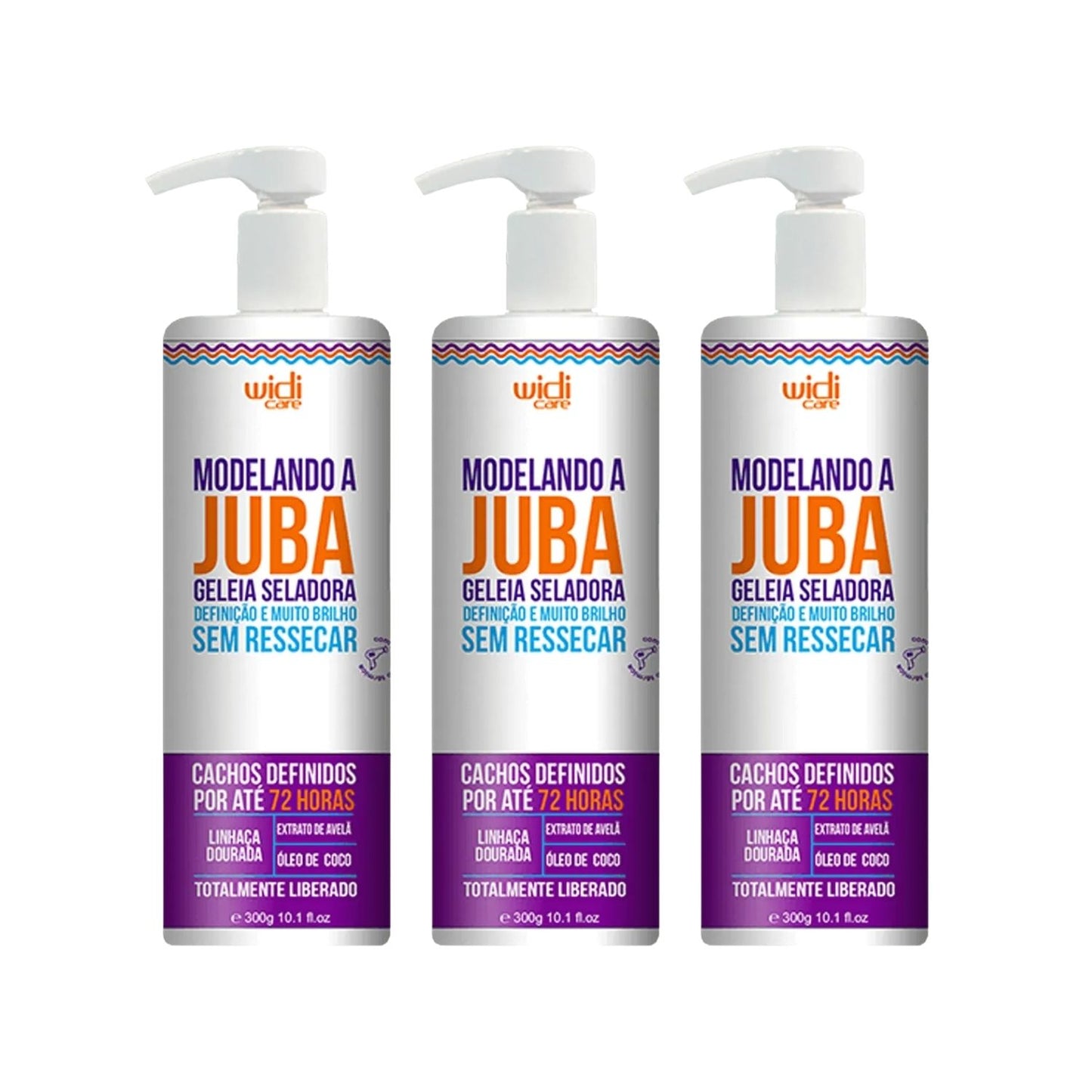 Kit Widi Care Modelando A Juba 3 Geleia Seladora 300 g