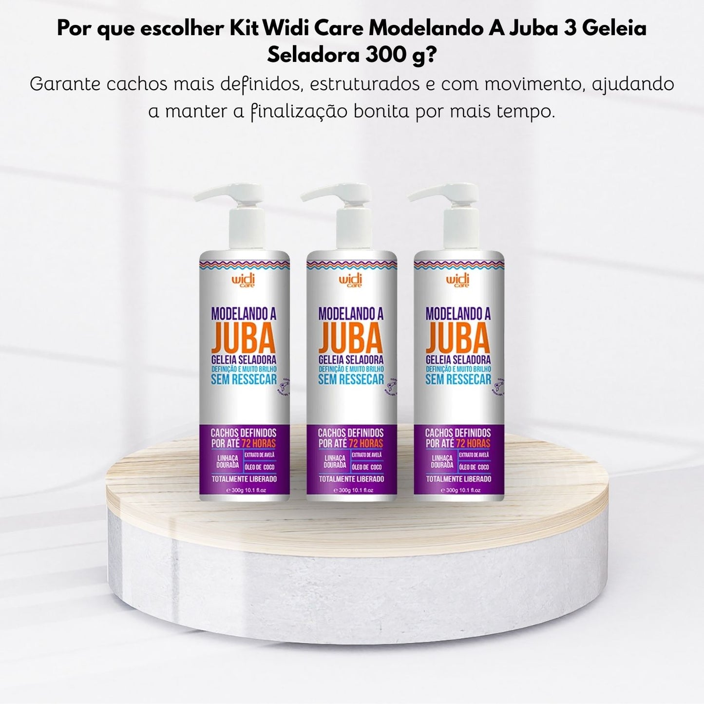 Kit Widi Care Modelando A Juba 3 Geleia Seladora 300 g