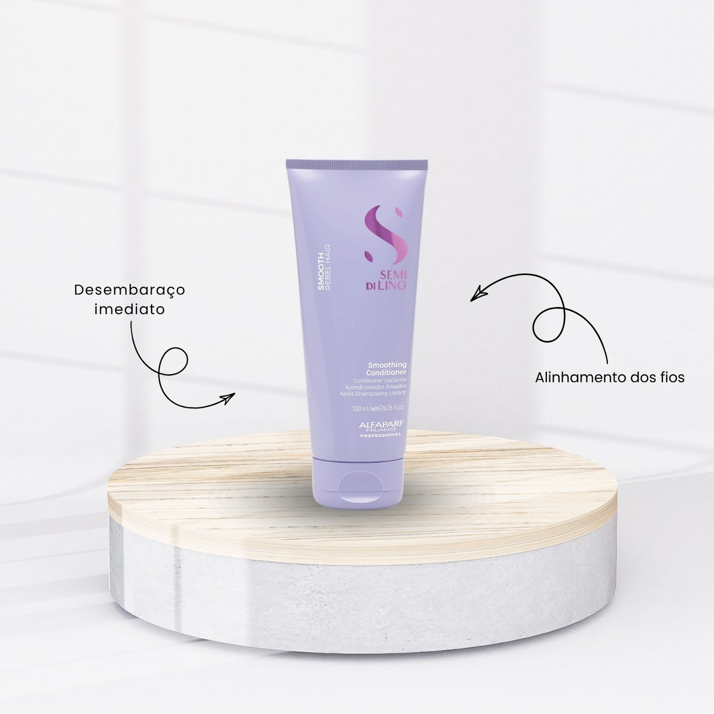 Kit Alfaparf Semi Di Lino Smoothing Rebel Hair Completo Pequeno