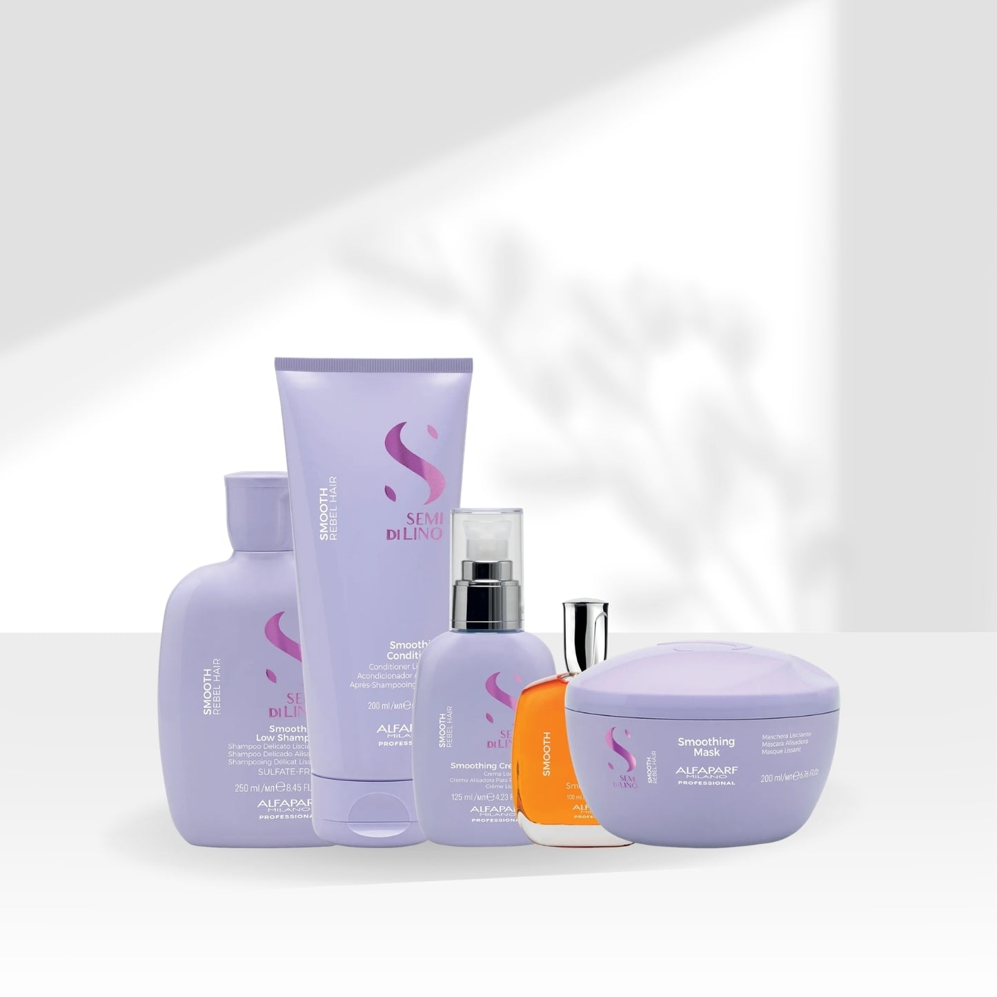 Kit Alfaparf Semi Di Lino Smoothing Rebel Hair Completo Pequeno