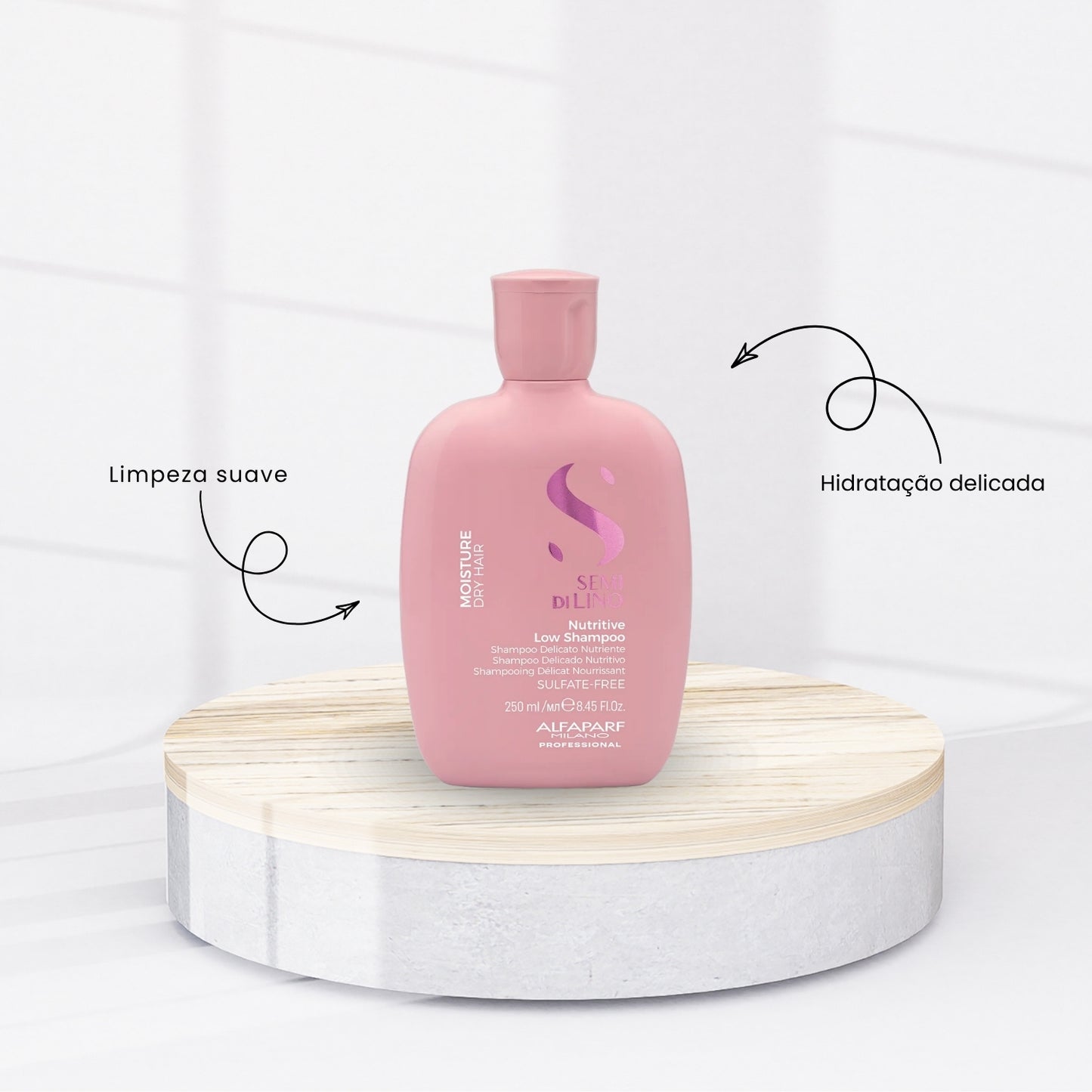 Kit Alfaparf Semi di Lino Moisture Nutritive Shampoo + Condicionador Pequeno