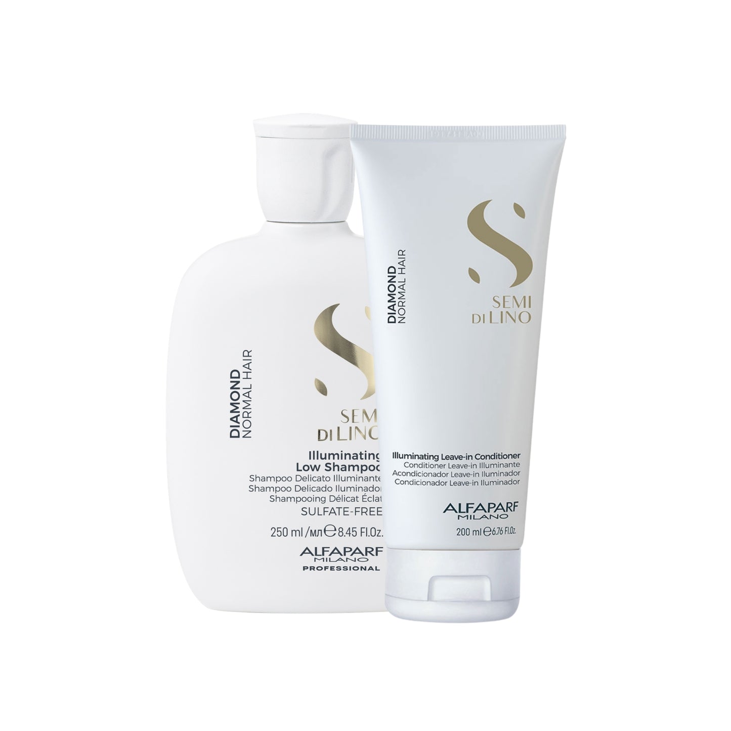 Kit Alfaparf Semi Di Lino Diamond Illuminating Shampoo 250 ml + Condicionador 200 ml