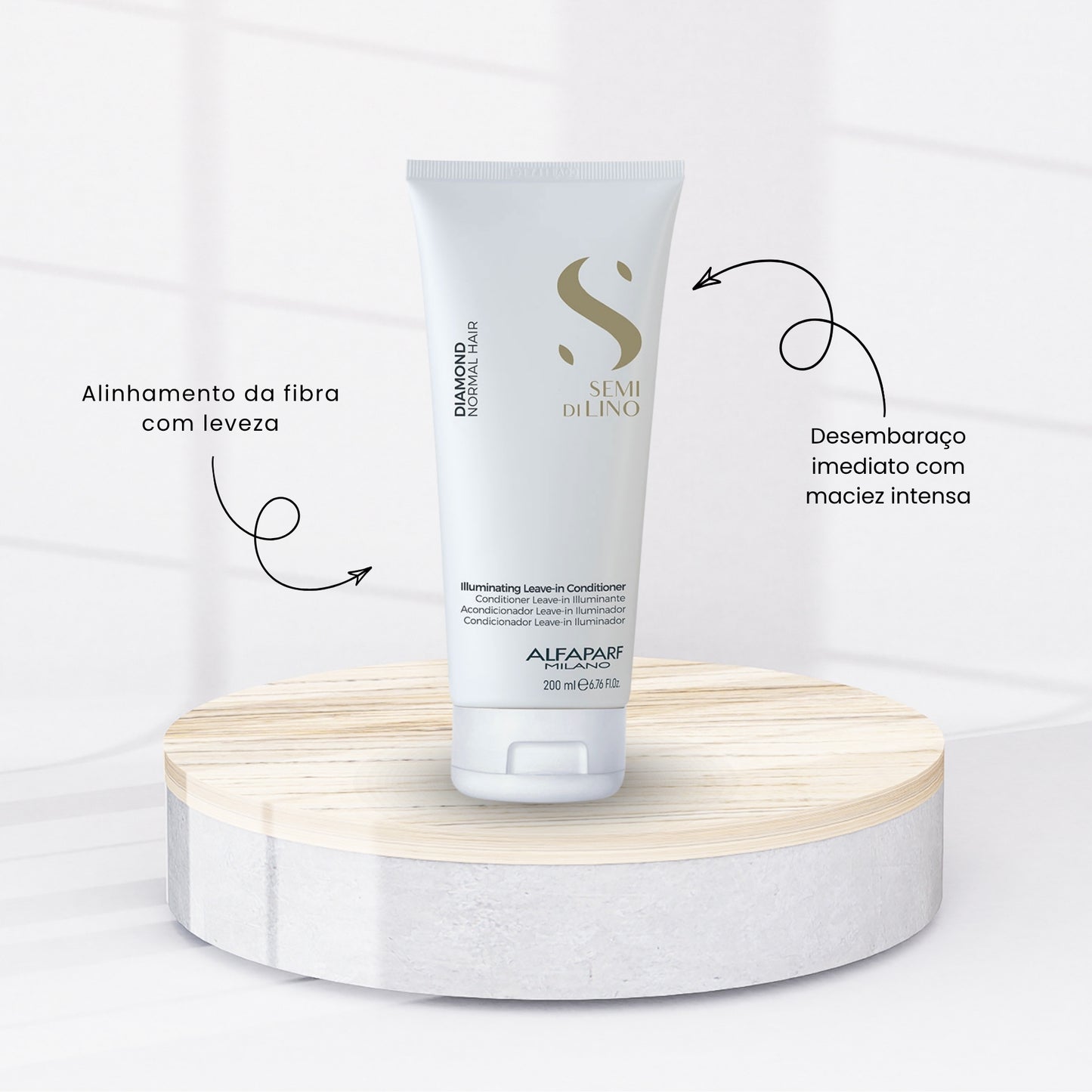 Kit Alfaparf Semi Di Lino Diamond Illuminating Shampoo 250 ml + Condicionador 200 ml