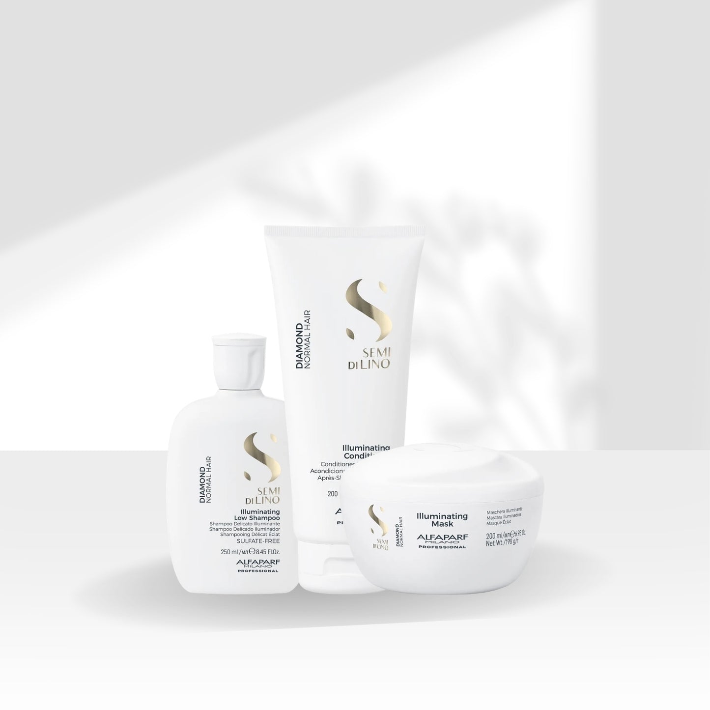 Kit Alfaparf Semi Di Lino Diamond Illuminating Trio Pequeno
