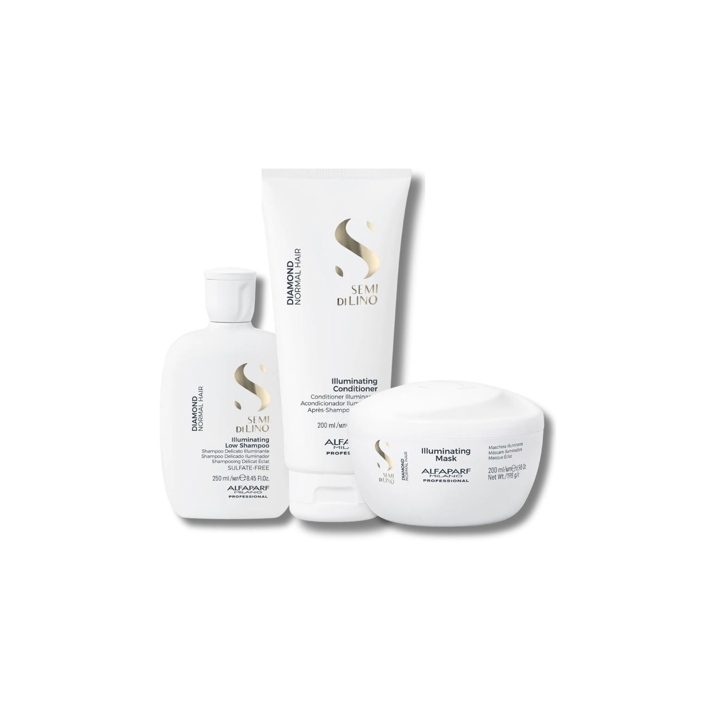 Kit Alfaparf Semi Di Lino Diamond Illuminating Trio Pequeno