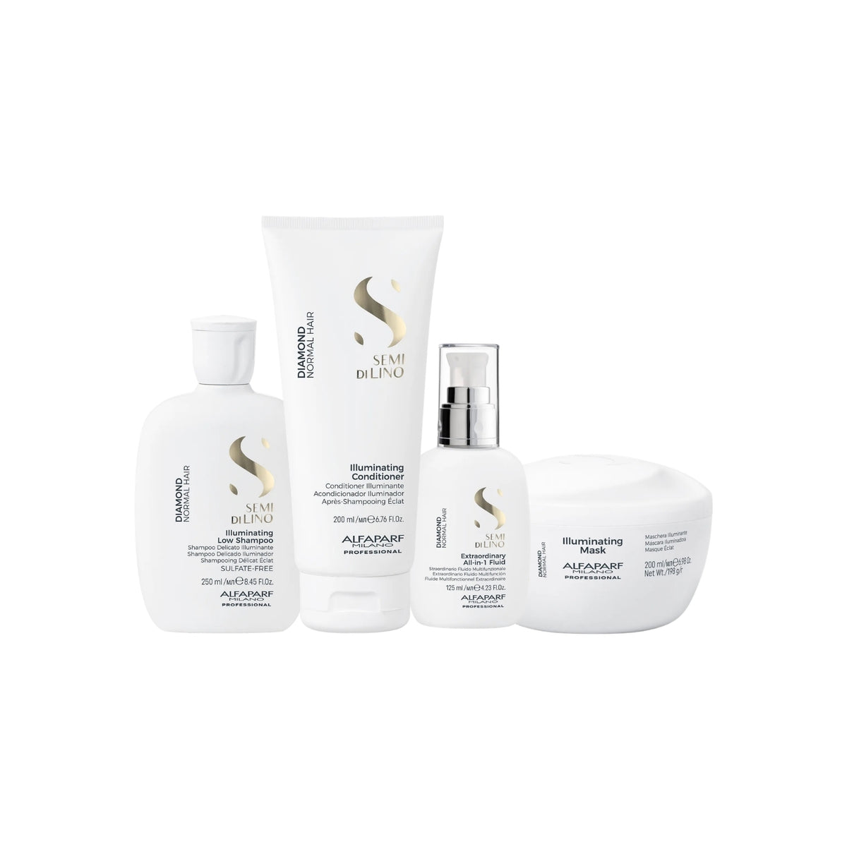 Kit Alfaparf Semi Di Lino Diamond Illuminating Completo Pequeno