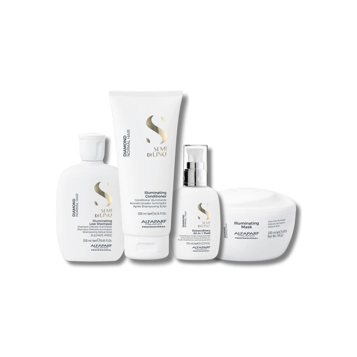 Kit Alfaparf Semi Di Lino Diamond Illuminating Completo Pequeno