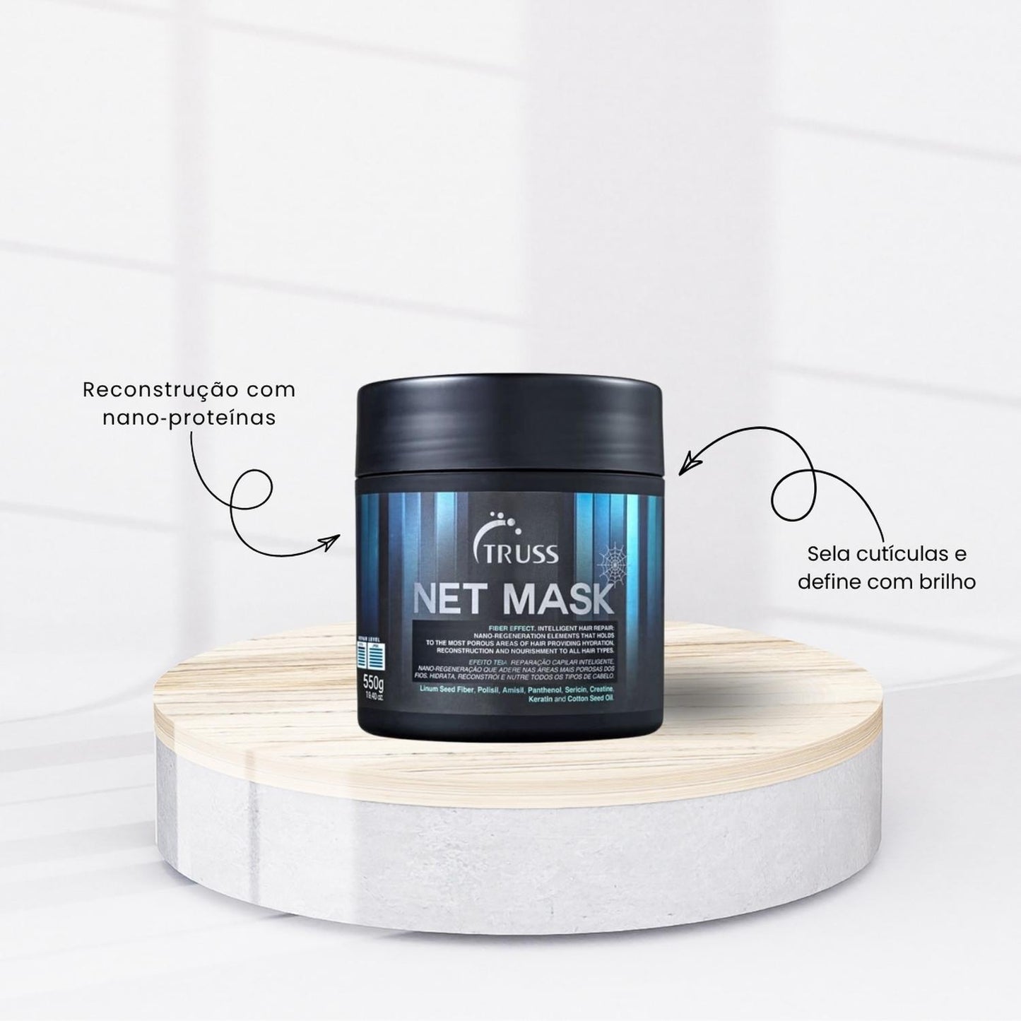 Kit Truss Ultra Hydration + Net + Uso Obrigatório 4 Produtos