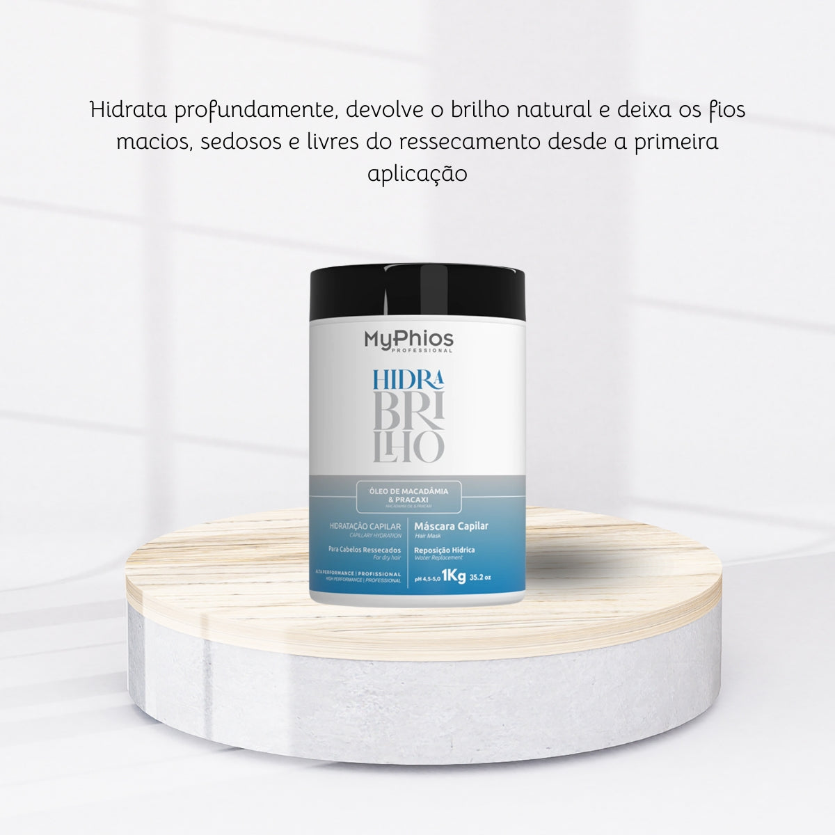 Máscara MyPhios Hidra Brilho Máscara de Hidratação Capilar 1 Litro