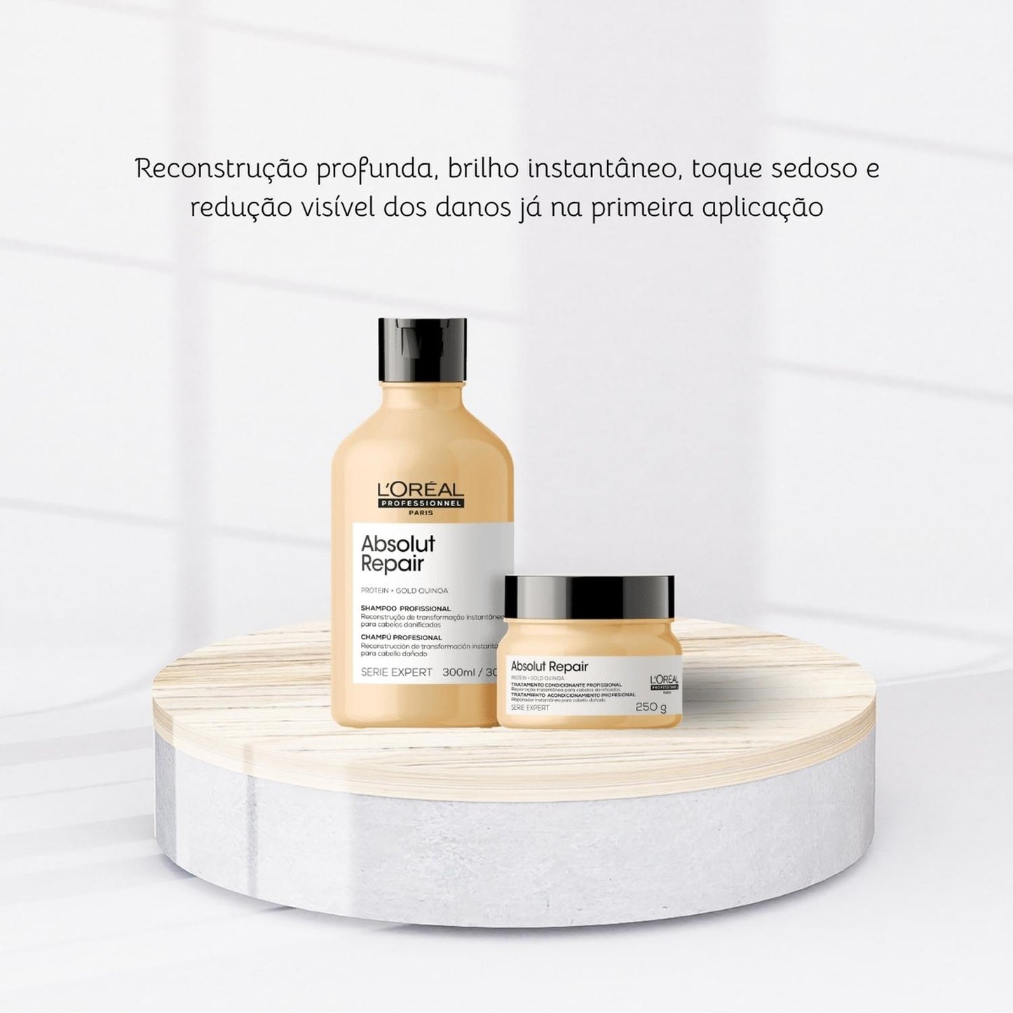 Kit Loreal Absolut Repair Shampoo e Máscara