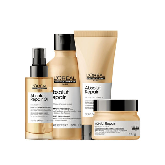 Kit Loreal Absolut Repair Gold Quinoa 4 Produtos