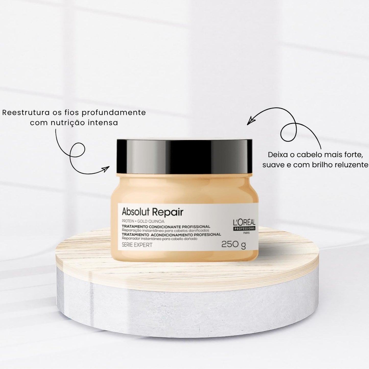 Kit Loreal Absolut Repair Gold NutriOil Inforcer 3 Produtos