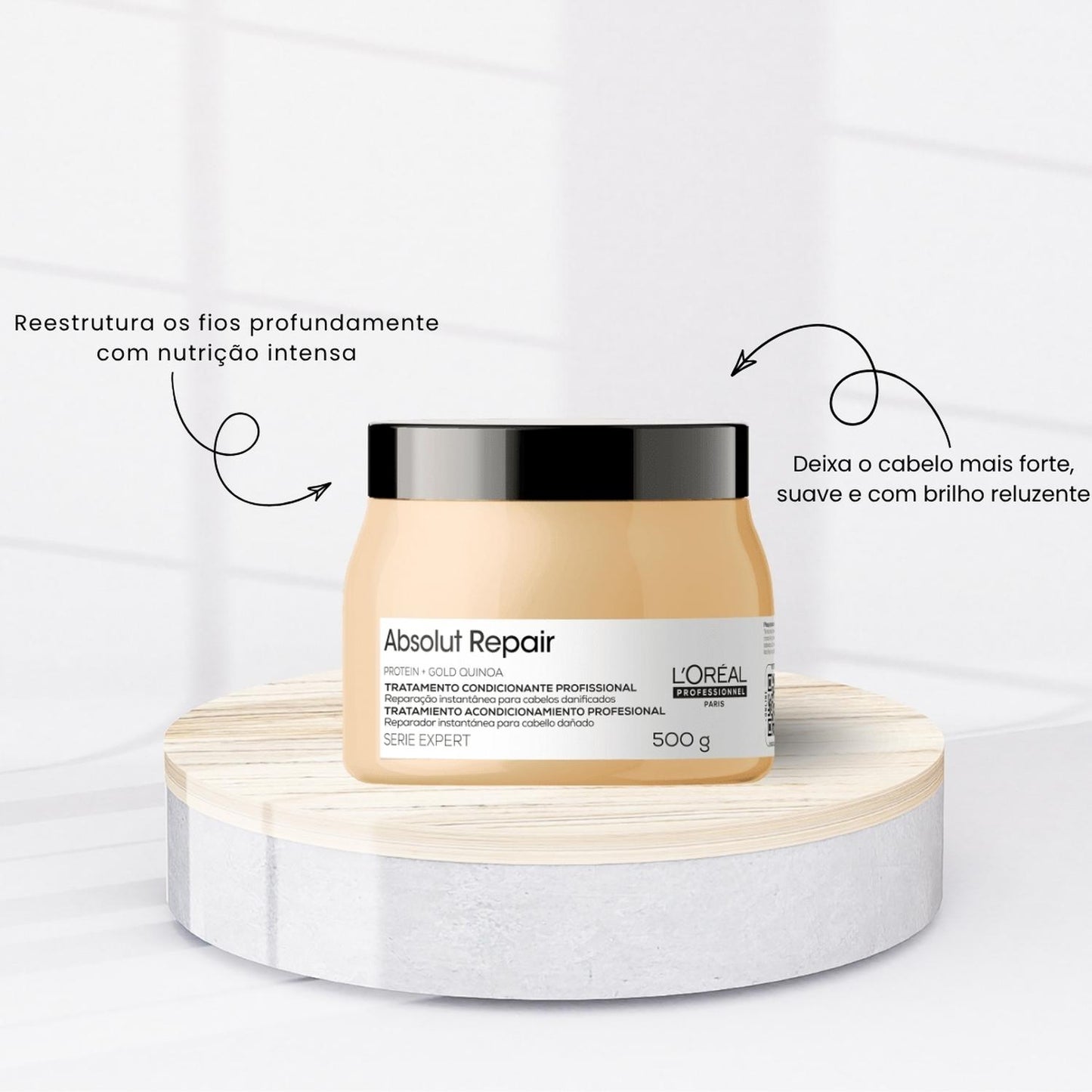 Kit Loreal Absolut Repair Gold NutriOil 2 Máscara 500 g