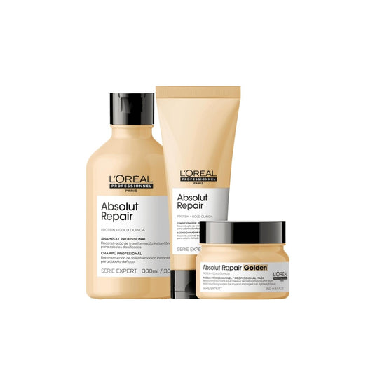 Kit Loreal Absolut Repair Quinoa Shampoo Condicionador Máscara