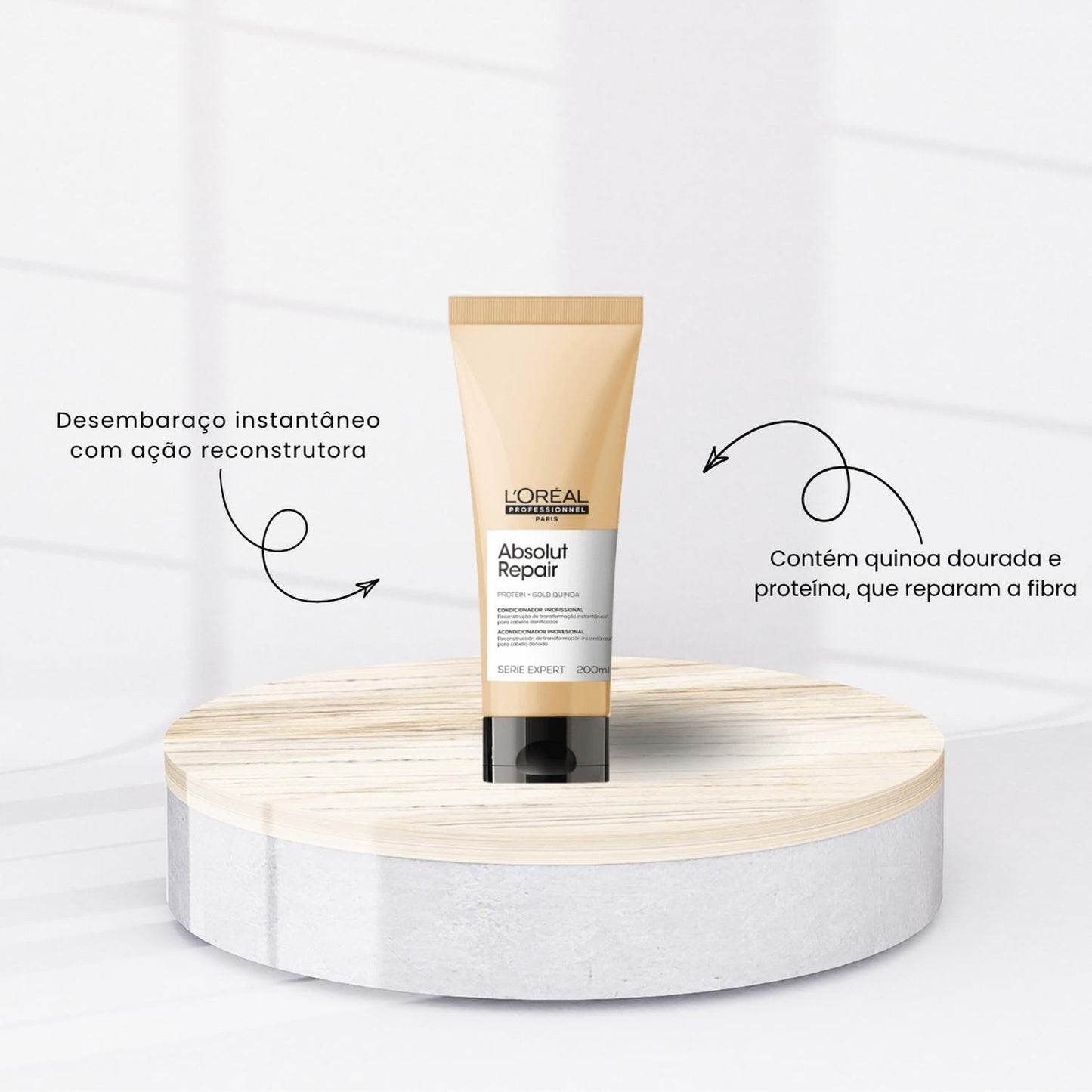 Kit Loreal Absolut Repair Quinoa Shampoo Condicionador Máscara