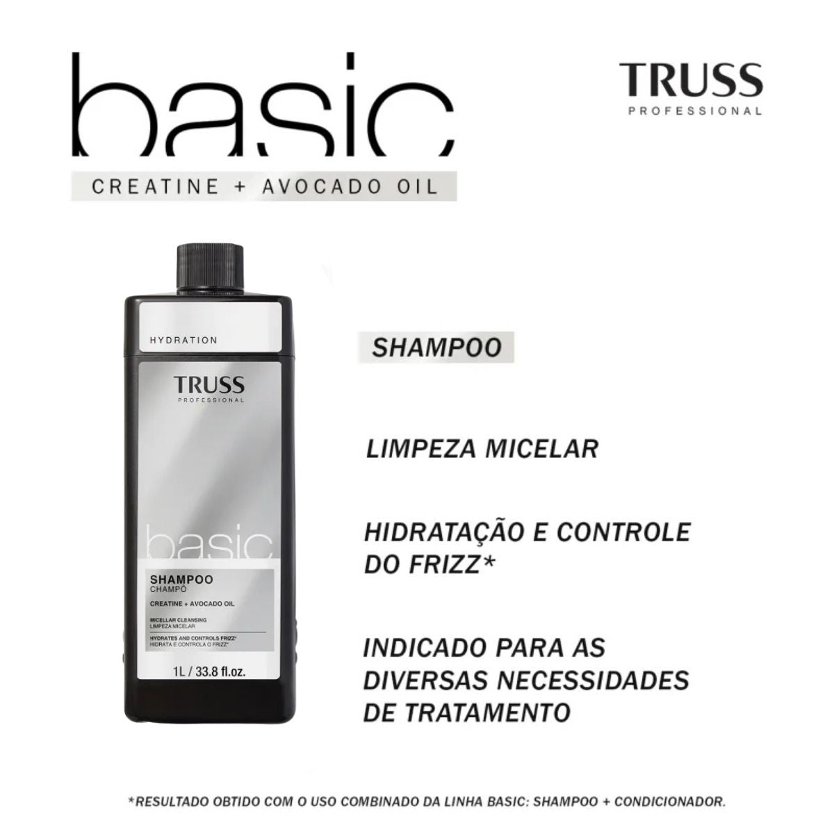 Shampoo Truss Hydration Basic Shampoo Hidratante 1 Litro