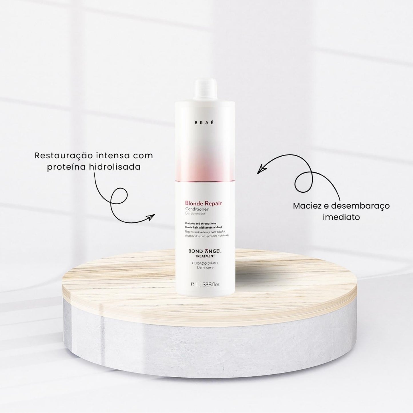 Kit Braé Blonde Repair Bond Angel Shampoo Condicionador 1 Litro