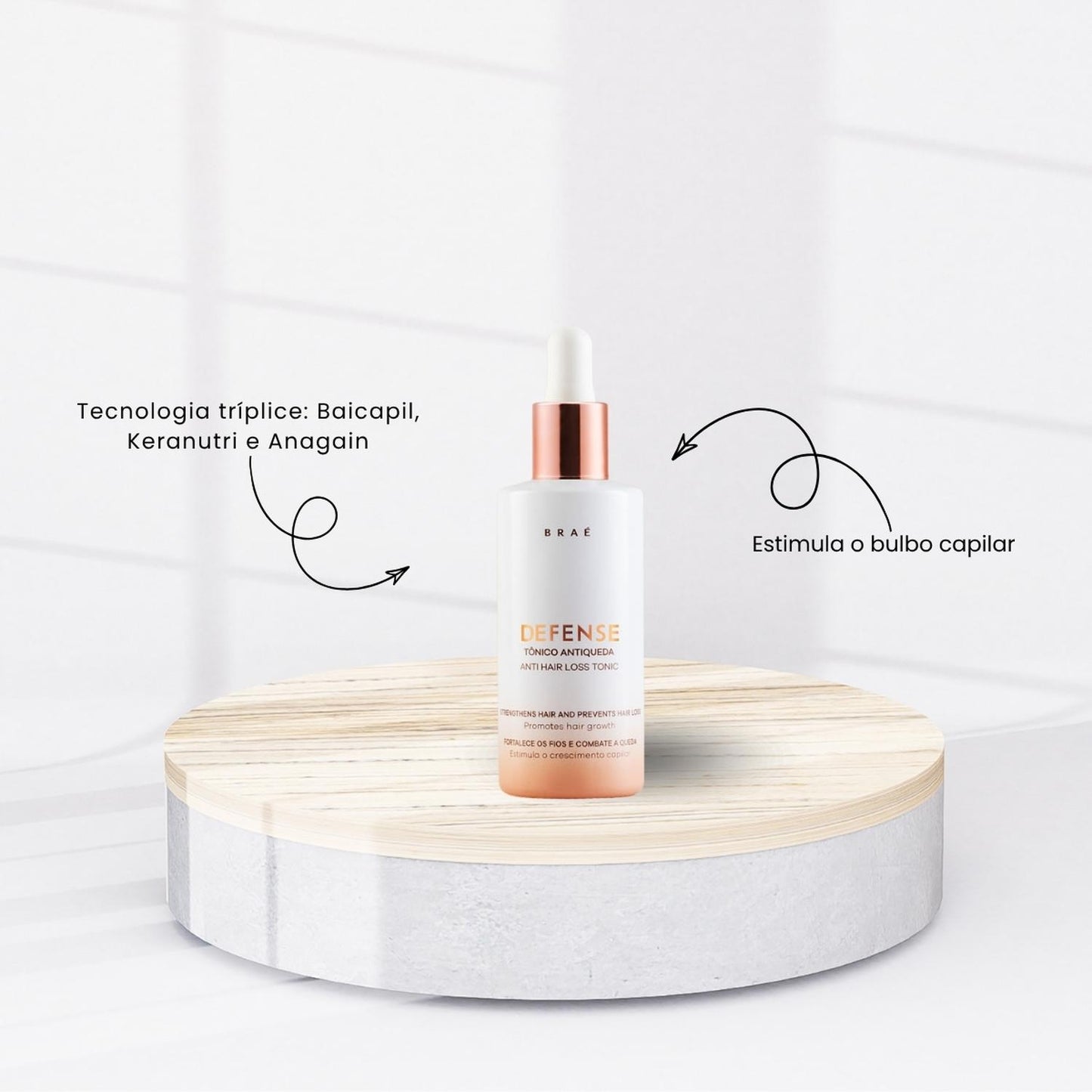 Kit Braé Defense Shampoo e Condicionador 250 ml + Tônico 60 ml