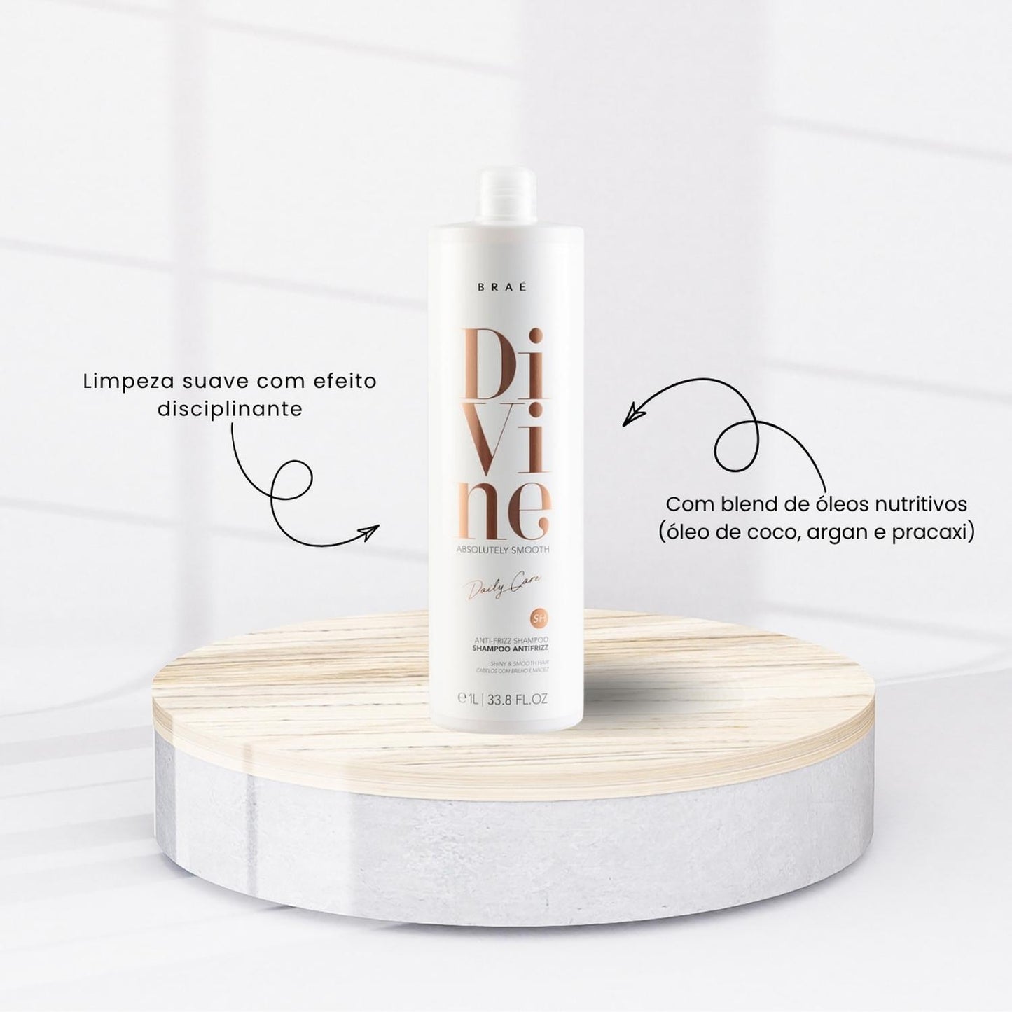 Kit Braé Divine Shampoo e Condicionador 1 Litro