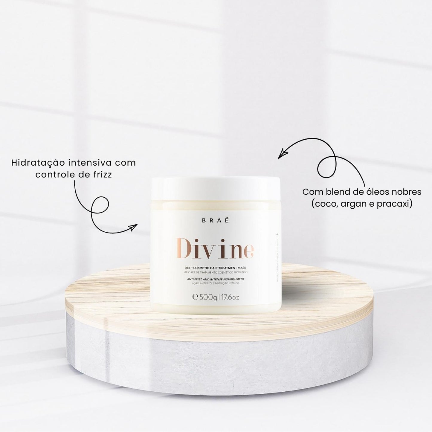 Kit Braé Divine Shampoo e Condicionador 1 Litro + Máscara 500 g