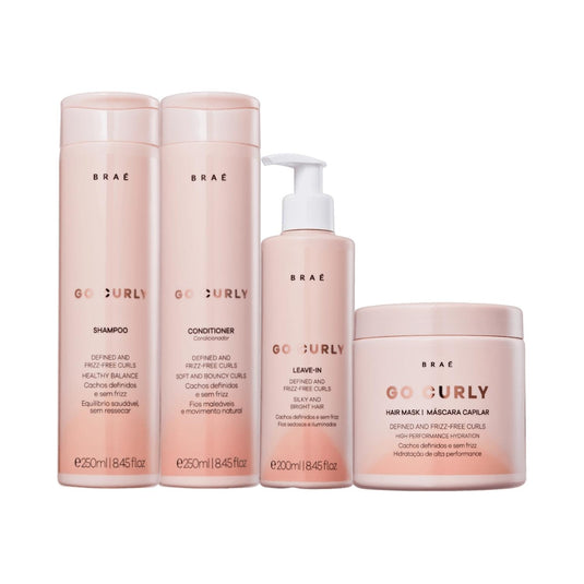 Kit Braé Go Curly Tratamento Capilar 4 Produtos