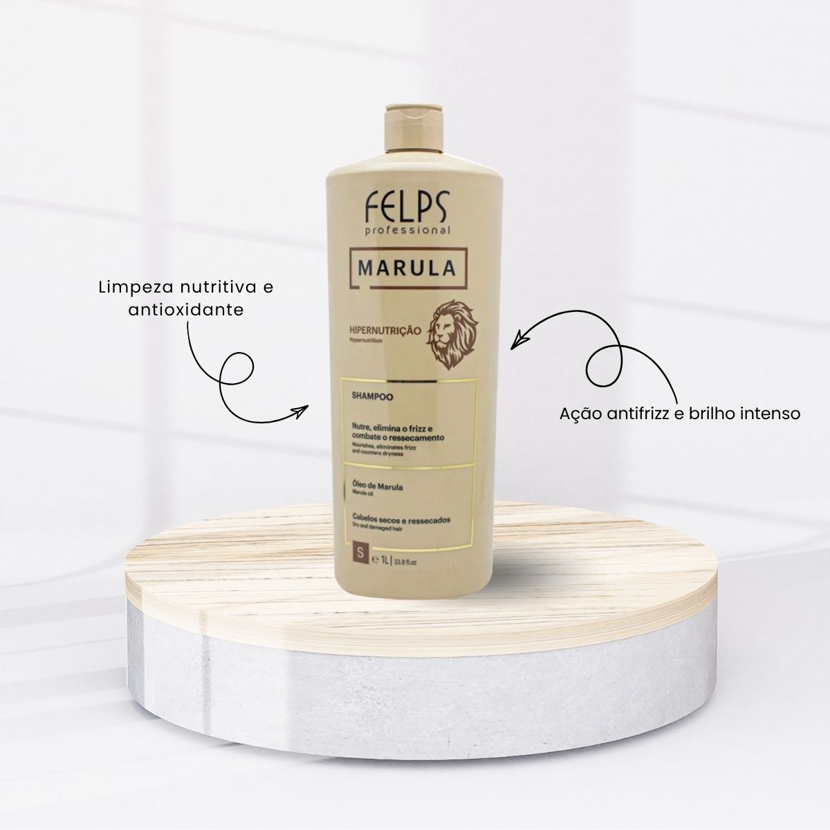 Shampoo Felps Marula Hipernutrição Shampoo Hidratante 1 Litro