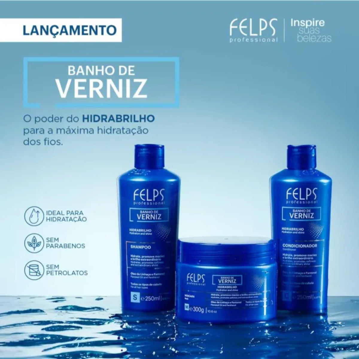 Shampoo Felps Banho de Verniz 250 ml